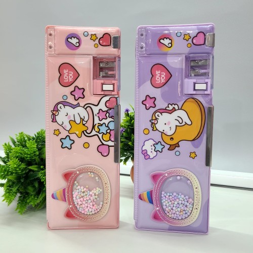 Cute Unicorn Magnetic Pencil Box