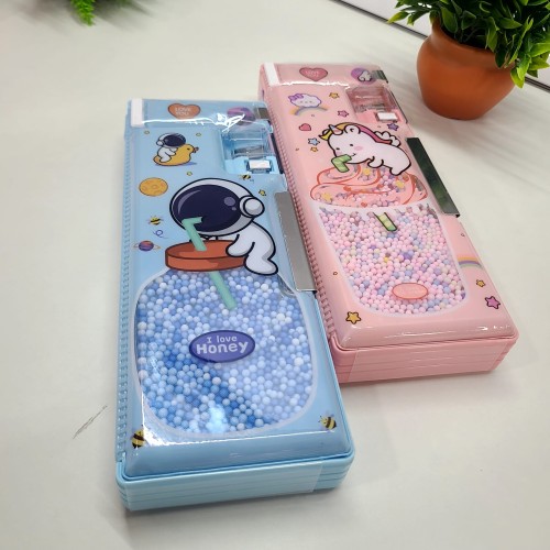 Cute Unicorn and Space Magnetic Pencil Box