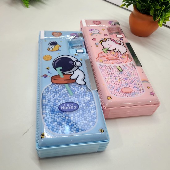 Cute Unicorn and Space Magnetic Pencil Box