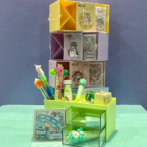 Desk Storage Box & Stationery Cosmetic Organizer