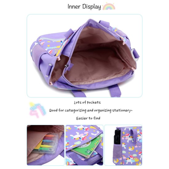 Premium Quality Unicorn Theme Multipurpose Large Capacity Shoulder Bag