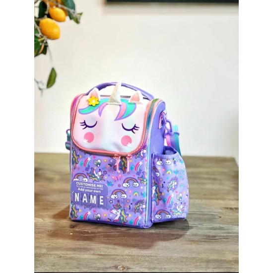 Cute 3D Character Lunch bag with Naming Alphabet