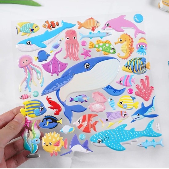 Adorable Design 3D Sticker Pack of 2 Sheets