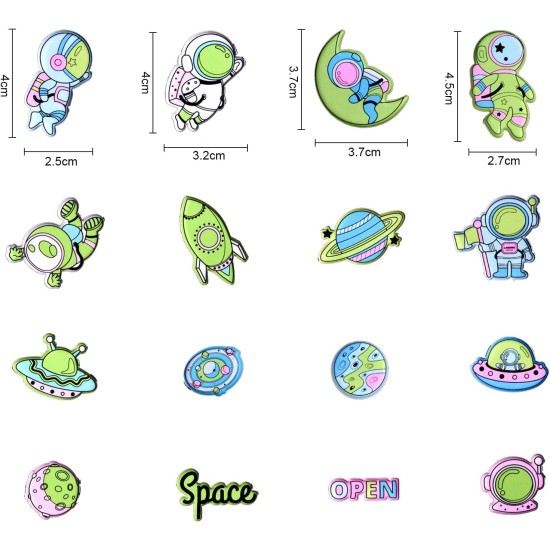 Space 3D Puffy Glow In Dark Sticker for Kids(pack of 1)