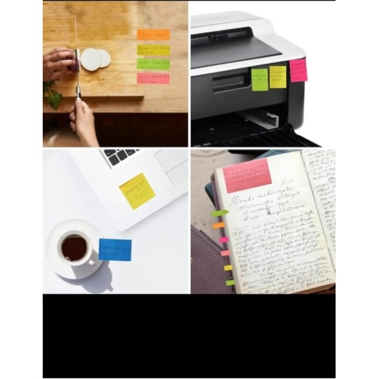 Fluorescent Flags: Organize and Highlight with 375pcs Sticky Notes (Random)