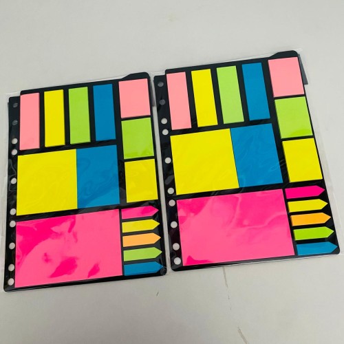 Fluorescent Flags: Organize and Highlight with 375pcs Sticky Notes (Random)